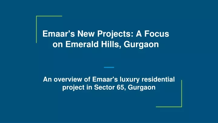 emaar s new projects a focus on emerald hills gurgaon