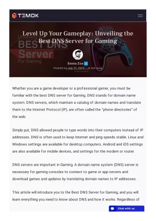 Level Up Your Gameplay: Unveiling the Best DNS Server for Gaming