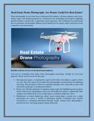 Real Estate Drone Photography Are Drones Useful For Real Estate