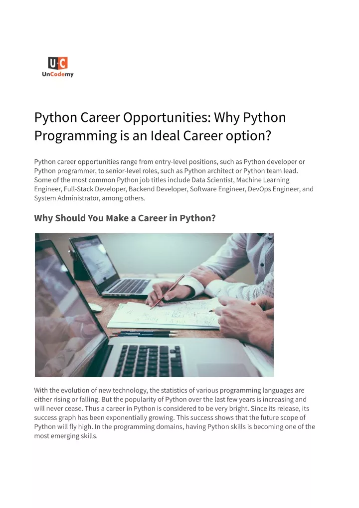 python career opportunities why python