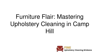 Upholstery Cleaning Camp Hill