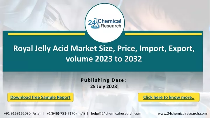 royal jelly acid market size price import export