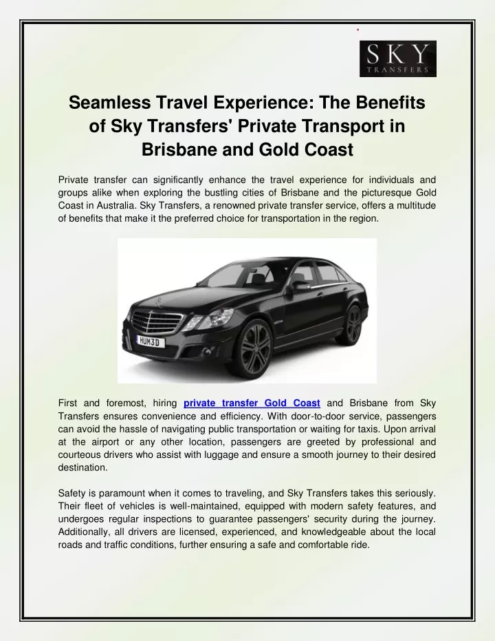 seamless travel experience the benefits