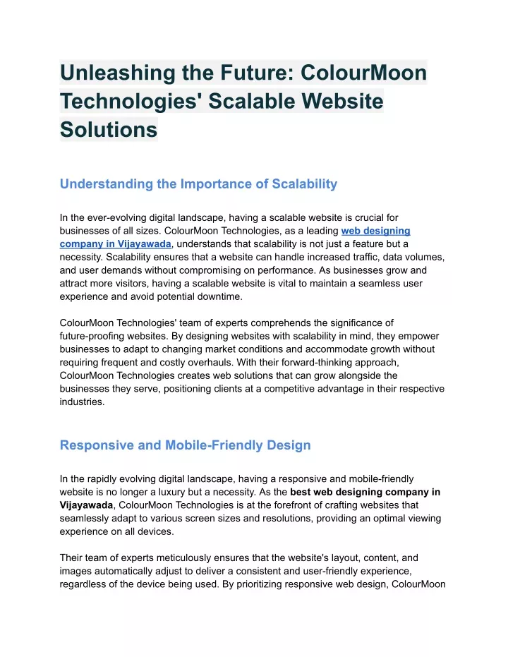 unleashing the future colourmoon technologies