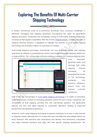 The Benefits Of Multi-Carrier Shipping Technology