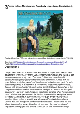 PDF (read online) Morningwood  Everybody Loves Large Chests (Vol.1) full