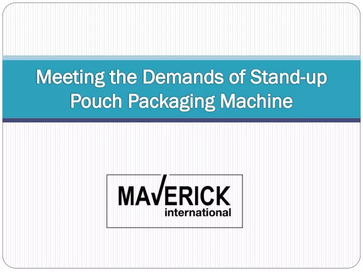 meeting the demands of stand up pouch packaging machine
