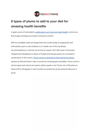 8 types of plums to add to your diet for amazing