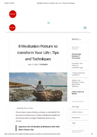 Meditation Posture to transform Your Life