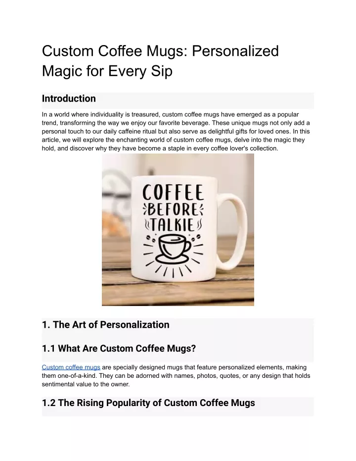 custom coffee mugs personalized magic for every
