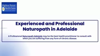 Professional Naturopath Adelaide - Highbury Natural Health Centre & IBS Clinic