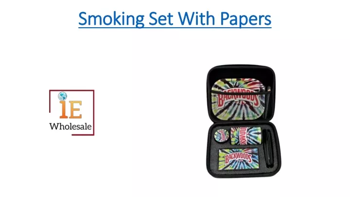 smoking set with papers