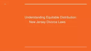Understanding Equitable Distribution_New Jersey Divorce Laws