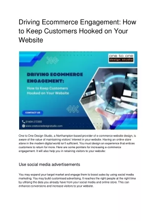 driving ecommerce engagement how to keep customers hooked on your website