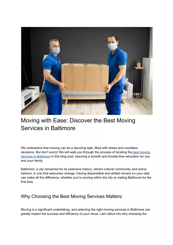 moving with ease discover the best moving