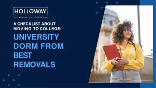 A Checklist About Moving to College/University Dorm from Best Removals