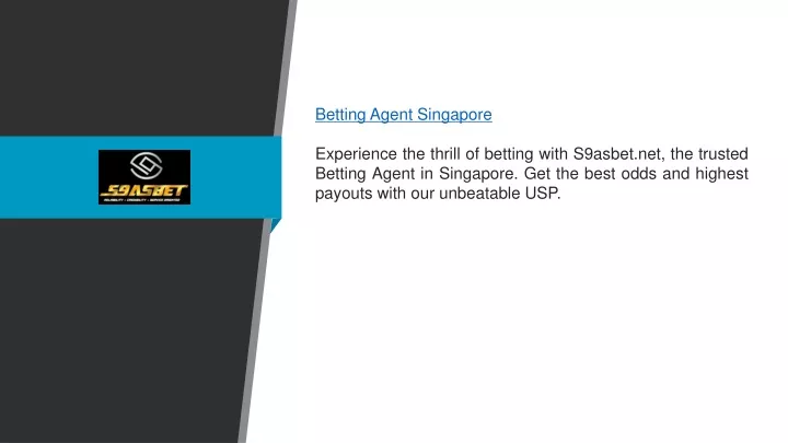 betting agent singapore experience the thrill