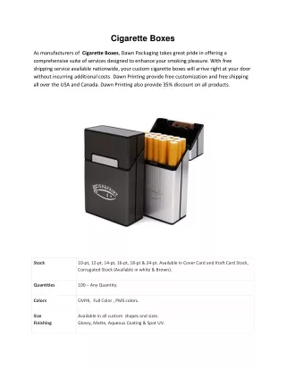 cigarette boxes