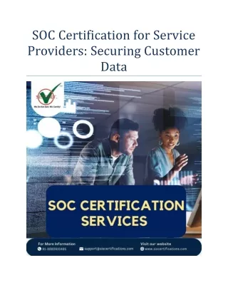 soc certification for service providers securing