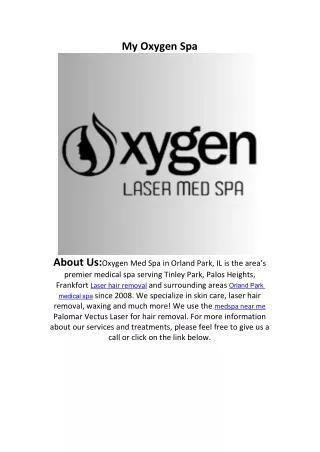 my oxygen spa