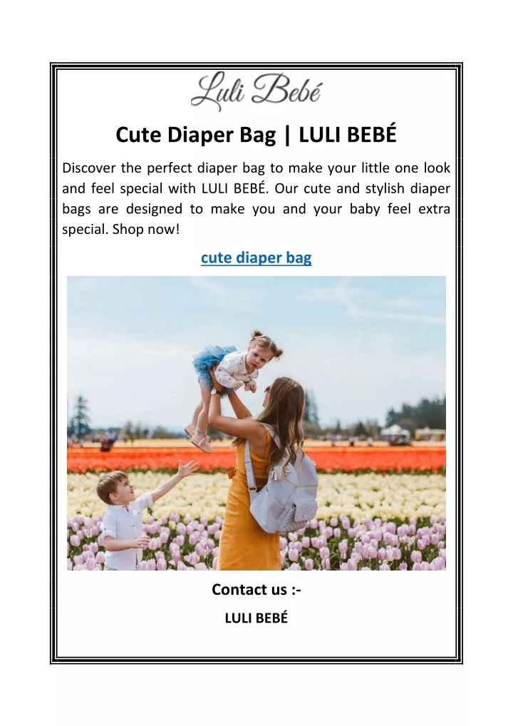 cute diaper bag luli beb