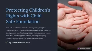 Number One Childcare NGO Near You: Child Safe Foundation