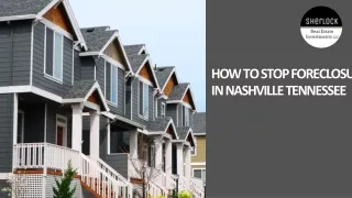 How to Stop Home Foreclosure in Nashville Tennessee