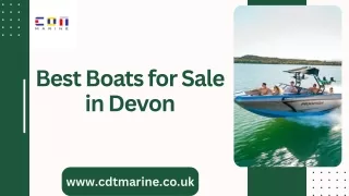 Best Boats for Sale in Devon | CDT Marine