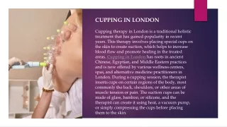 cupping in London