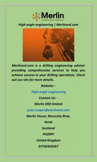 high angle engineering merlinerd com