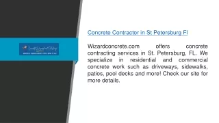 Concrete Contractor in St Petersburg FL  Wizardconcrete.com
