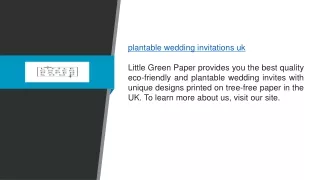 Plantable Wedding Invitations UK  Littlegreenpapershop.com