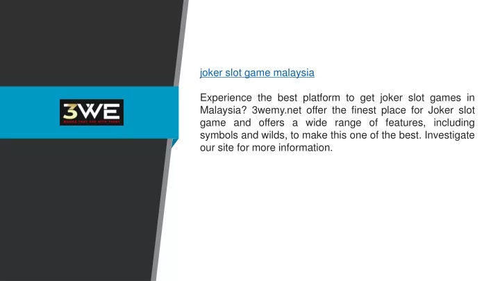 joker slot game malaysia experience the best