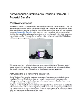 Ashwagandha Gummies Are Trending-Here Are 4 Powerful Benefits - Sugar Island CBD (1)