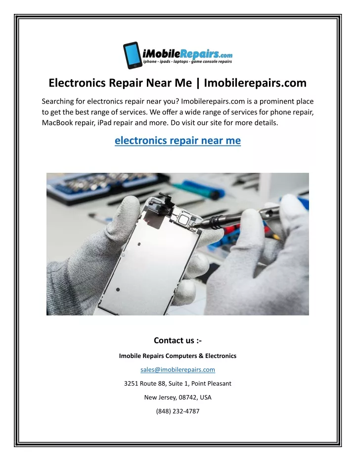 electronics repair near me imobilerepairs com