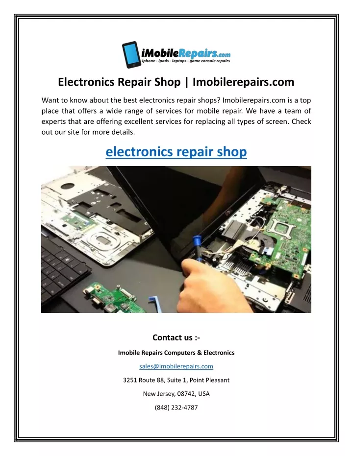 electronics repair shop imobilerepairs com