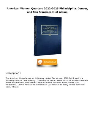 PDF_ American Women Quarters 2022-2025 Philadelphia, Denver, and San Francisco M