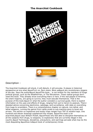 the anarchist cookbook