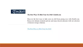 The Best Ways To Hide Your Sex Doll  Zxdoll.com