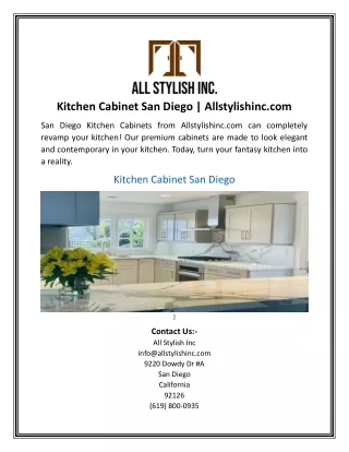 Kitchen Cabinet San Diego Allstylishinc