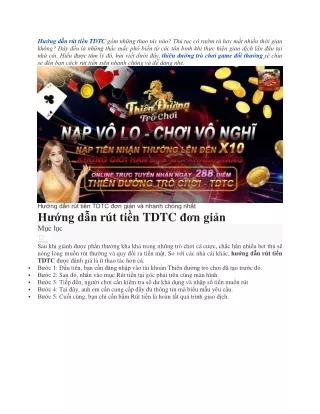h ng d n r t ti n tdtc g m nh ng thao