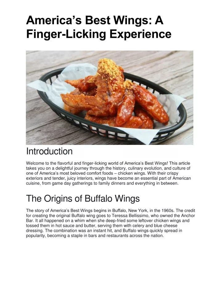 america s best wings a finger licking experience