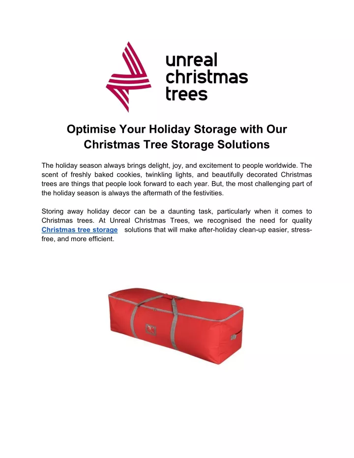 optimise your holiday storage with our christmas