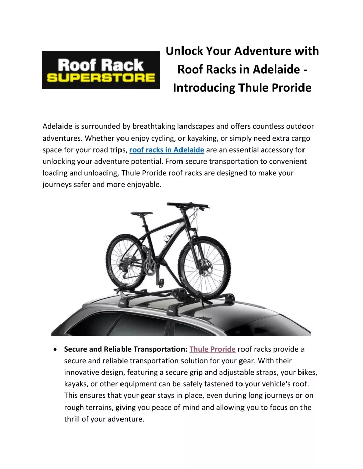 unlock your adventure with roof racks in adelaide