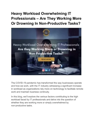 heavy workload overwhelming it professionals