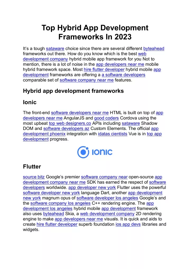 top hybrid app development frameworks in 2023