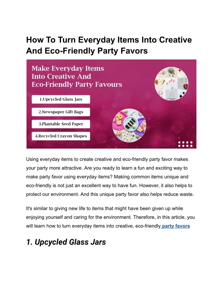 how to turn everyday items into creative