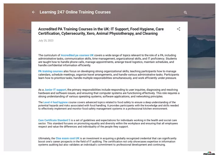 learning 247 online training courses