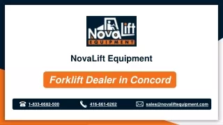 Forklift Dealer Concord | NovaLift Equipment Inc.