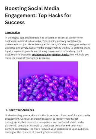 Boosting Social Media Engagement Top Hacks for Success
